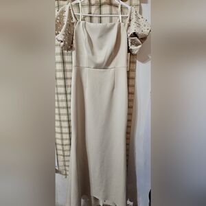 Eliza J Mother of the bride/groom formal. Champagne color with embelishments